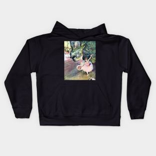 Dancer With a Bouquet of Flowers by Edgar Degas Kids Hoodie